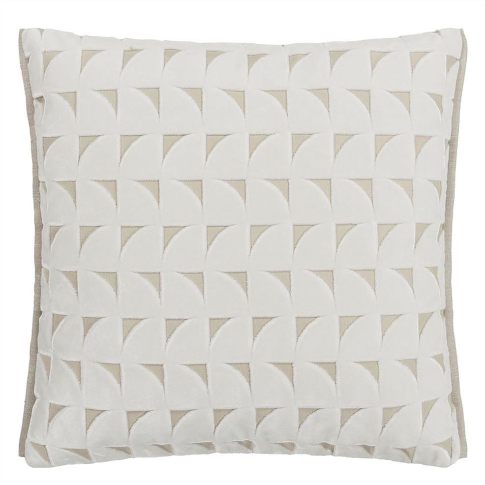 Designers Guild Marquise Chalk Velvet Decorative Pillow