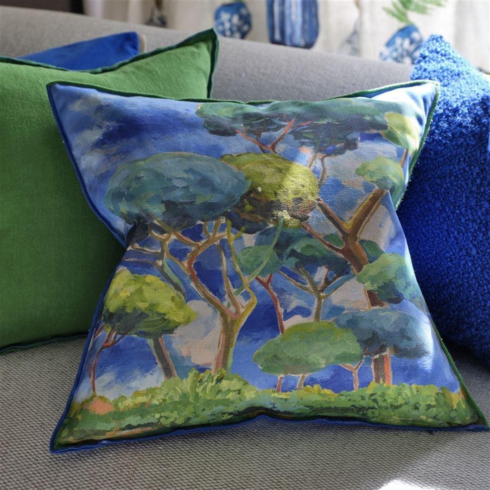 Designers Guild Matsu Cobalt Cotton Decorative Pillow