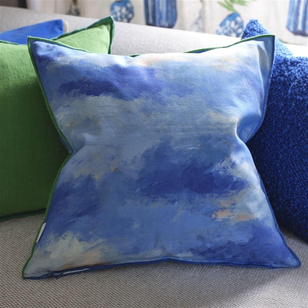 Designers Guild Matsu Cobalt Cotton Decorative Pillow