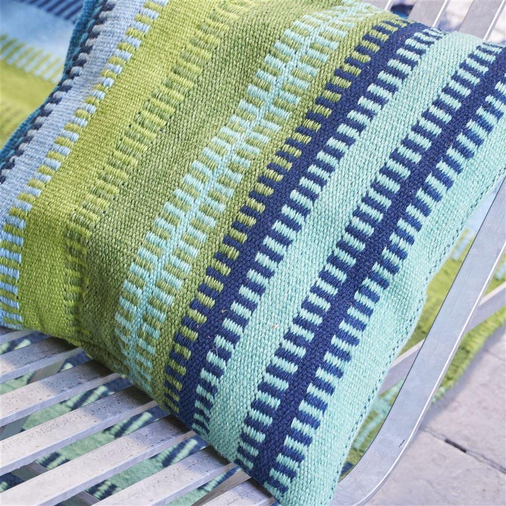 Designers Guild Muturi Cobalt Outdoor Decorative Pillow