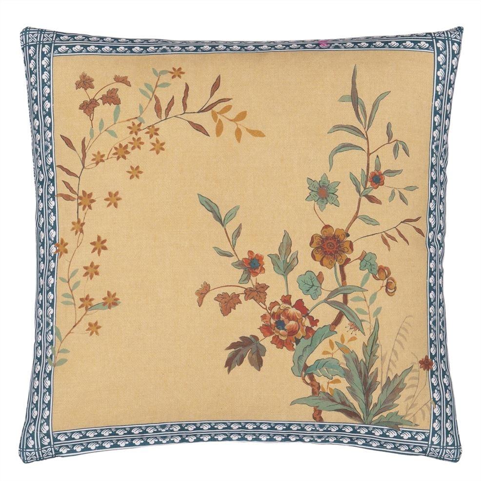 Designers Guild Peacock Toile Sepia Decorative Pillow