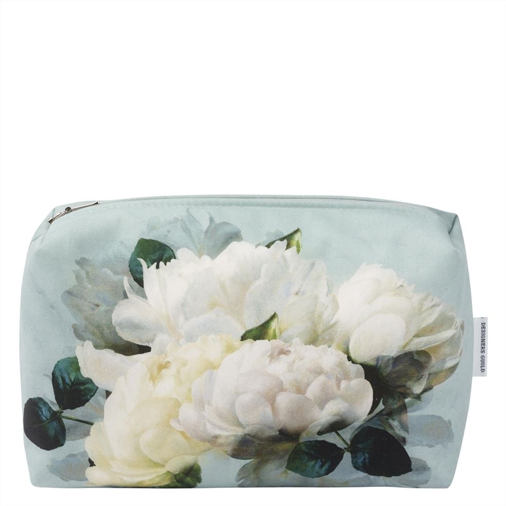 designers guild Peonia Grande Zinc Medium Toiletry Bag