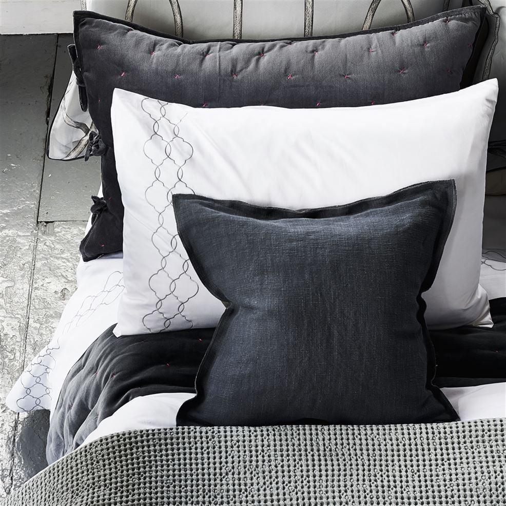 designers guild Rabeschi Alabaster Embroidered Sheets & Pillowcases