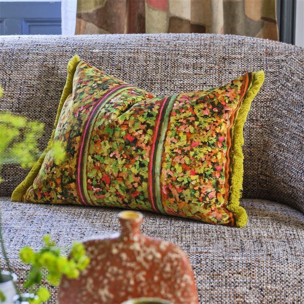 Designers Guild Sanzai Persimmon Velvet Decorative Pillow | Designers Guild