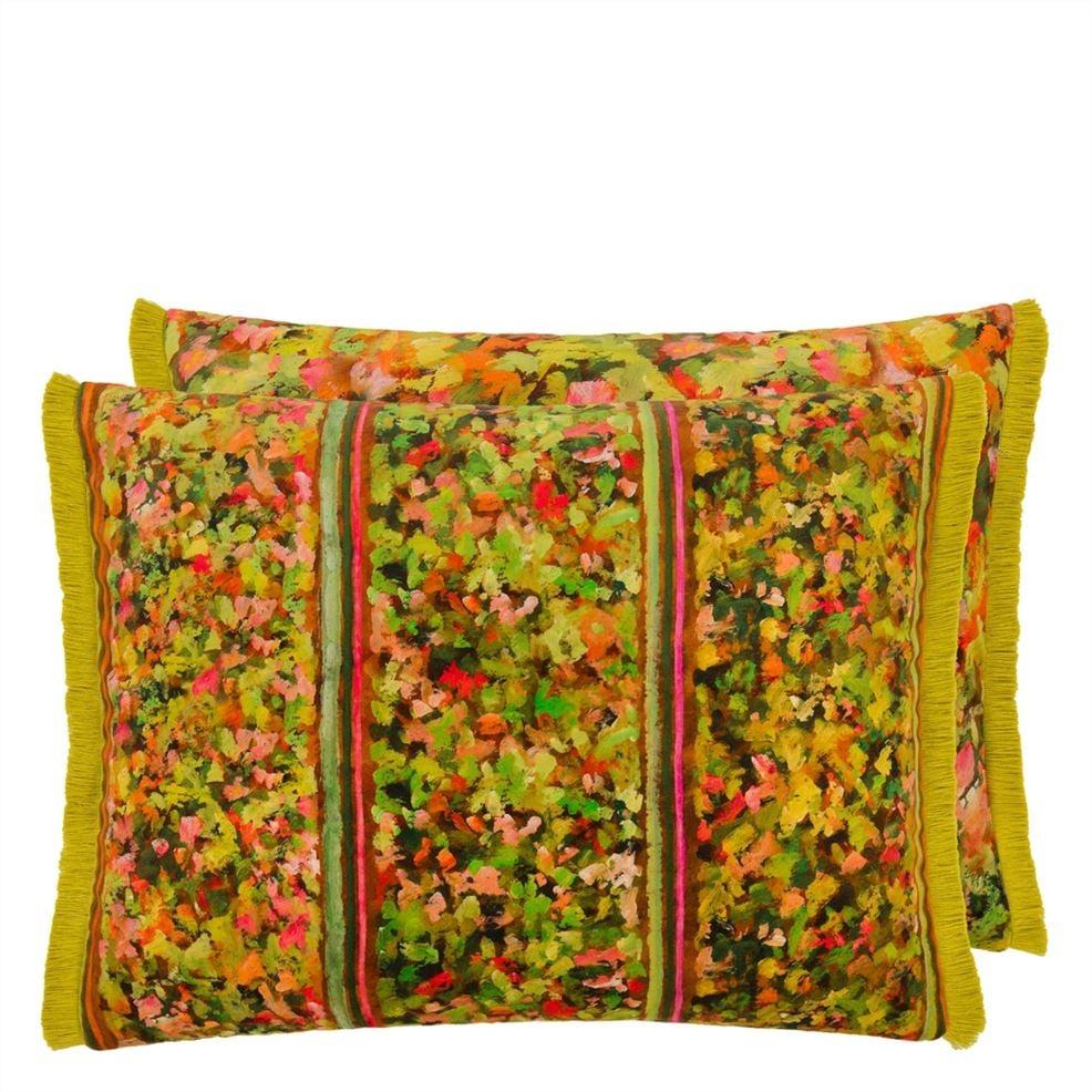 designers guild Sanzai Persimmon Velvet Decorative Pillow | Designers Guild