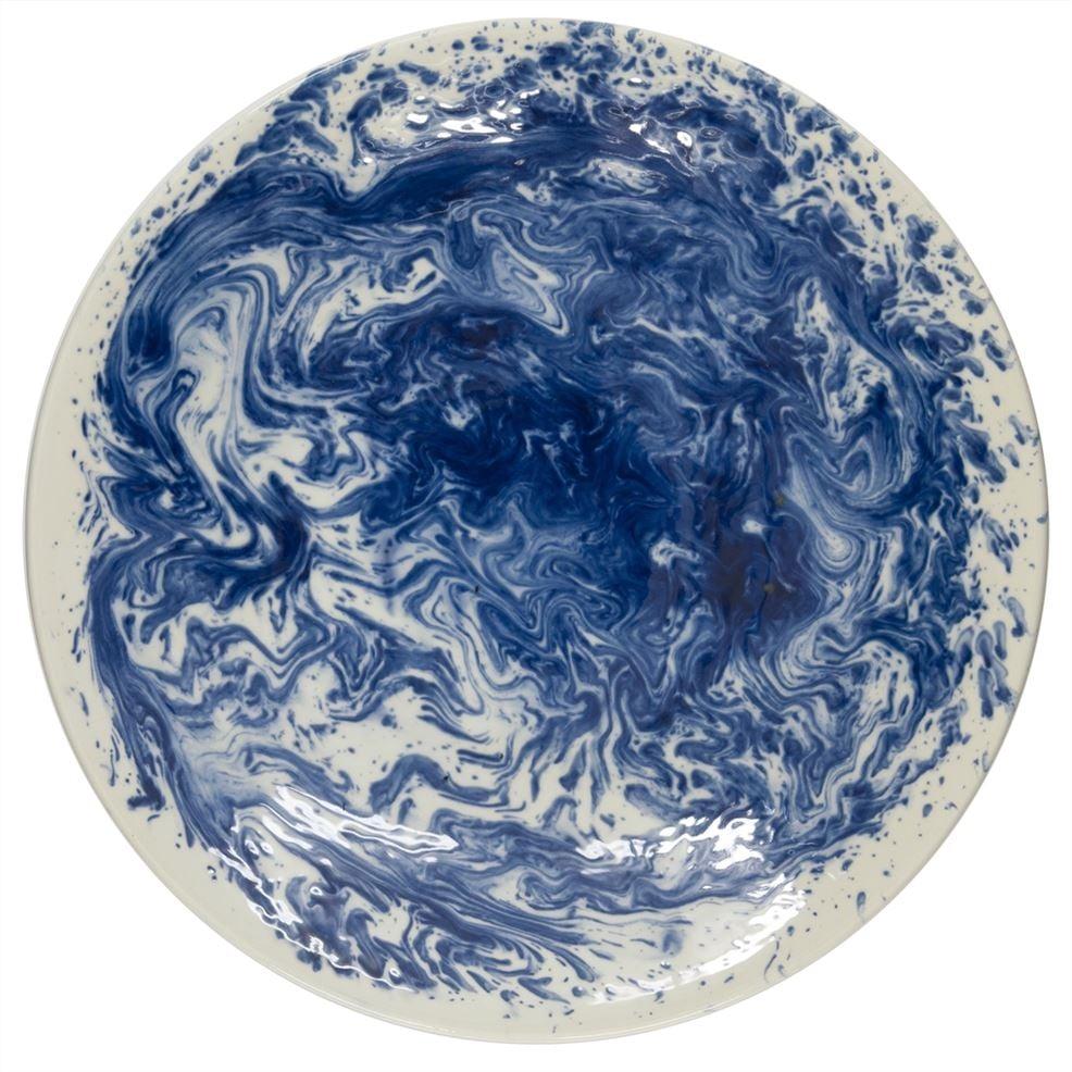 Designers Guild Slick & Sleet Indigo Large Serving Bowl