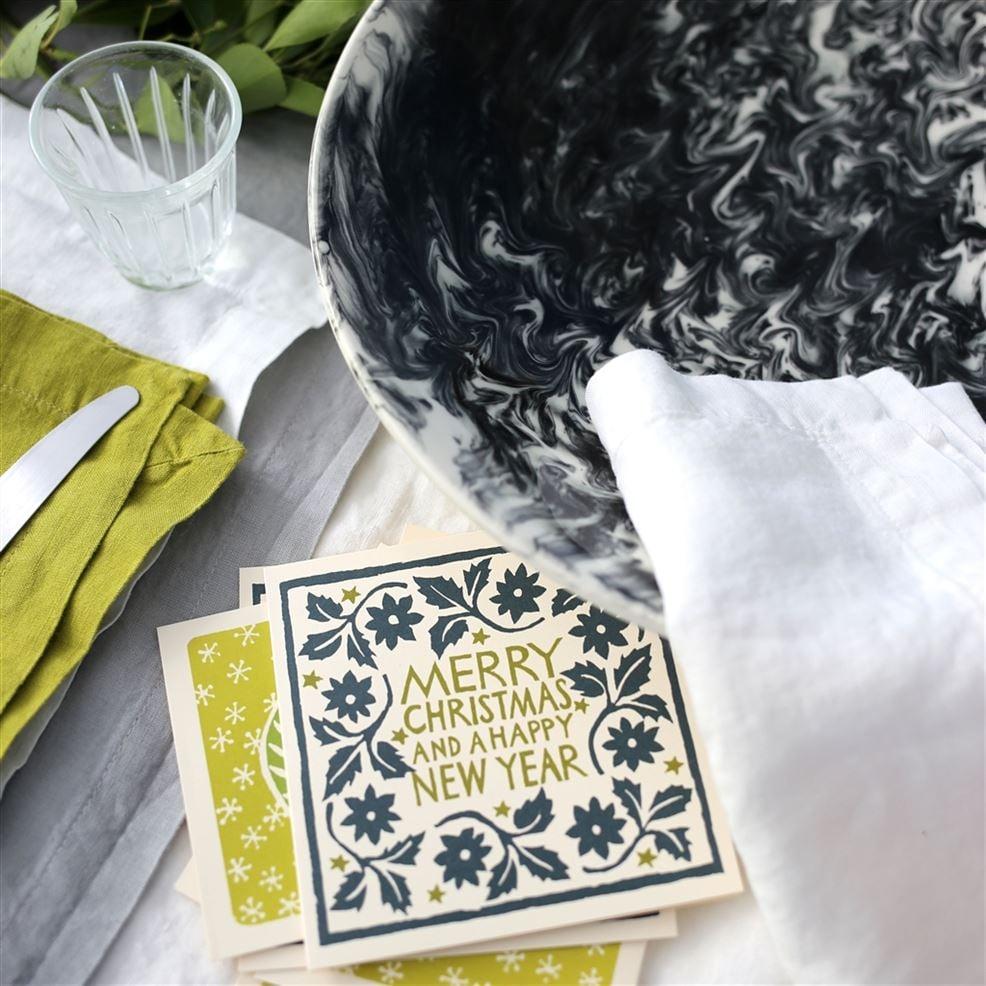 Designers Guild Slick & Sleet Noir Large Serving Bowl