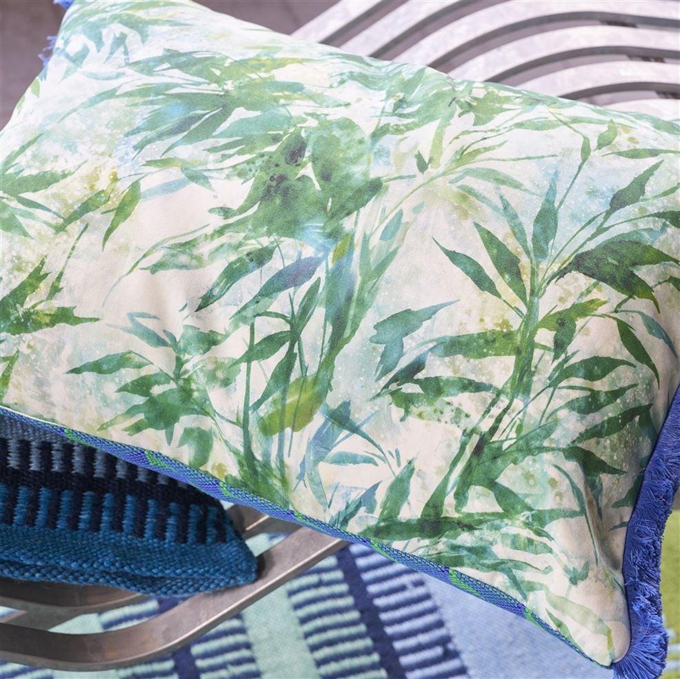 Designers Guild Tarakan Emerald Outdoor Decorative Pillow
