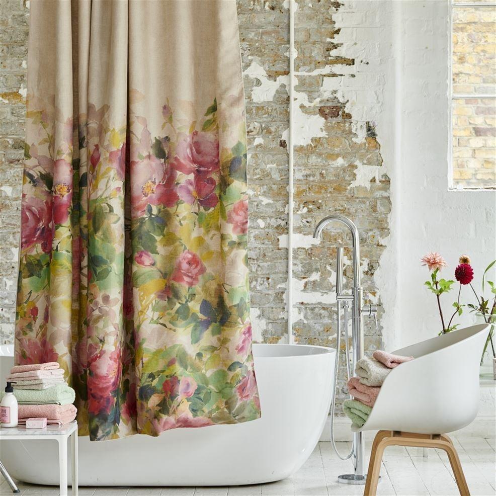 Designers Guild Thelma's Garden Fuchsia Shower Curtain