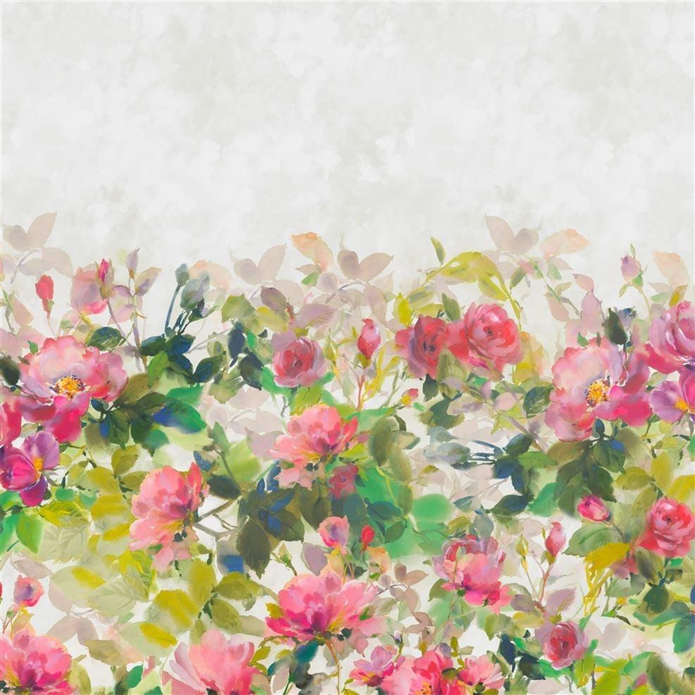 designers guild Thelma's Garden Fuchsia Shower Curtain