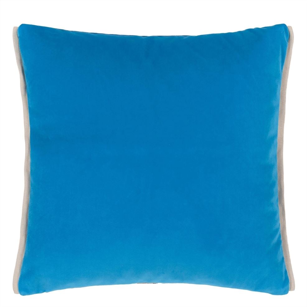 Designers Guild Varese Azure & Pale Aqua Velvet Decorative Pillow