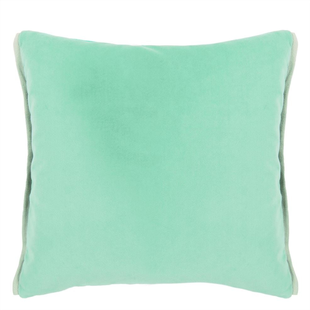 Designers Guild Varese Azure & Pale Aqua Velvet Decorative Pillow