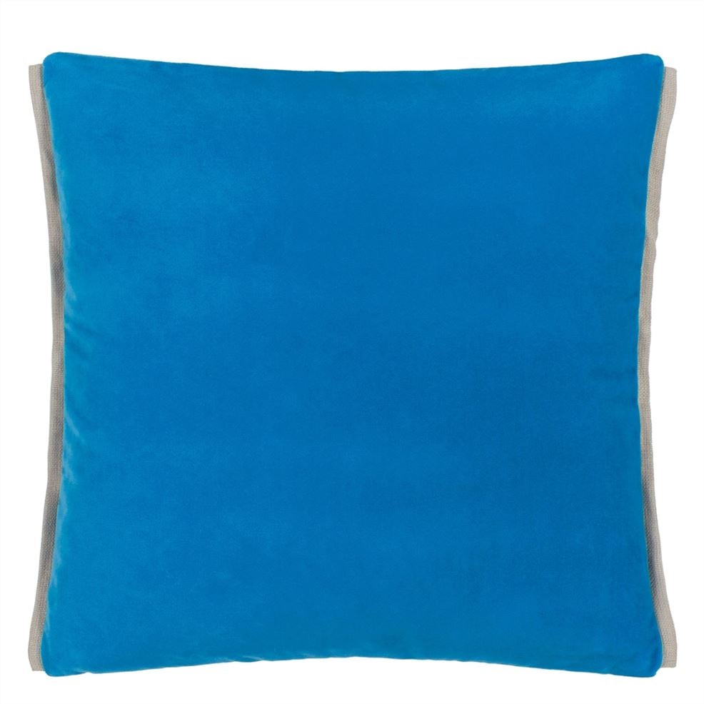 Designers Guild Varese Azure & Pale Aqua Velvet Decorative Pillow