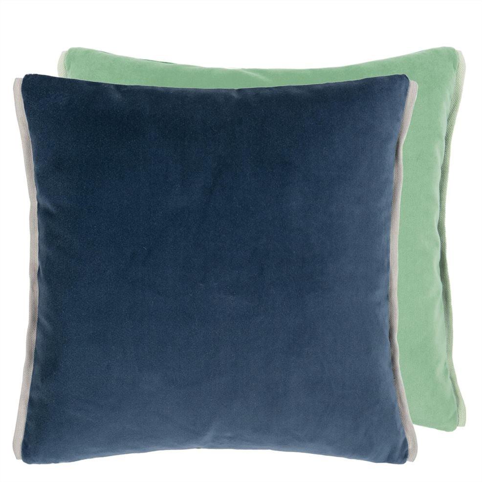 designers guild Varese Cadet & Pale Jade Velvet Decorative Pillow