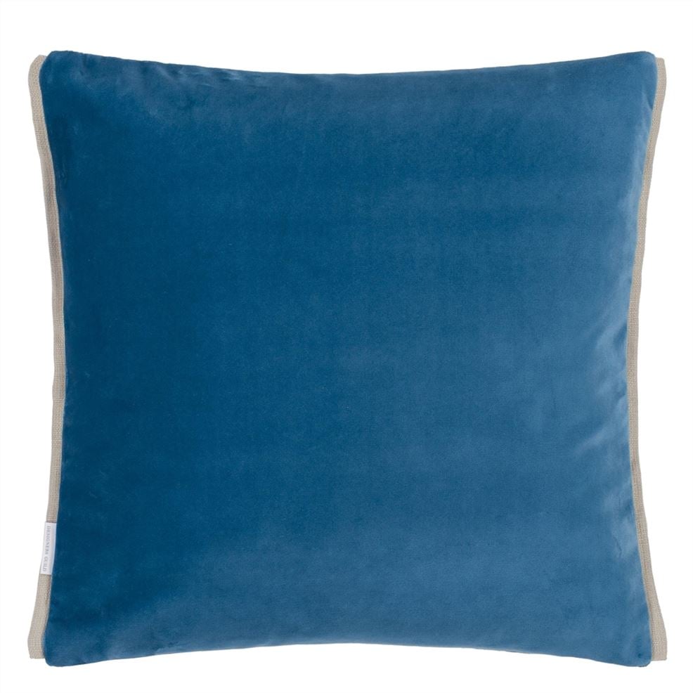 Designers Guild Varese Denim & Teal Velvet Decorative Pillow
