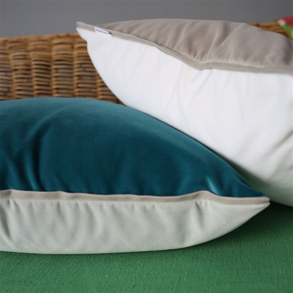 Designers Guild Varese Ocean & Quartz Velvet Decorative Pillow
