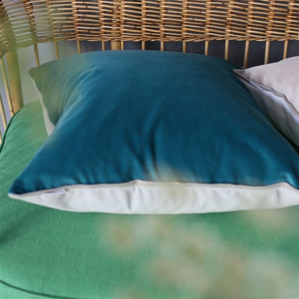 Designers Guild Varese Ocean & Quartz Velvet Decorative Pillow