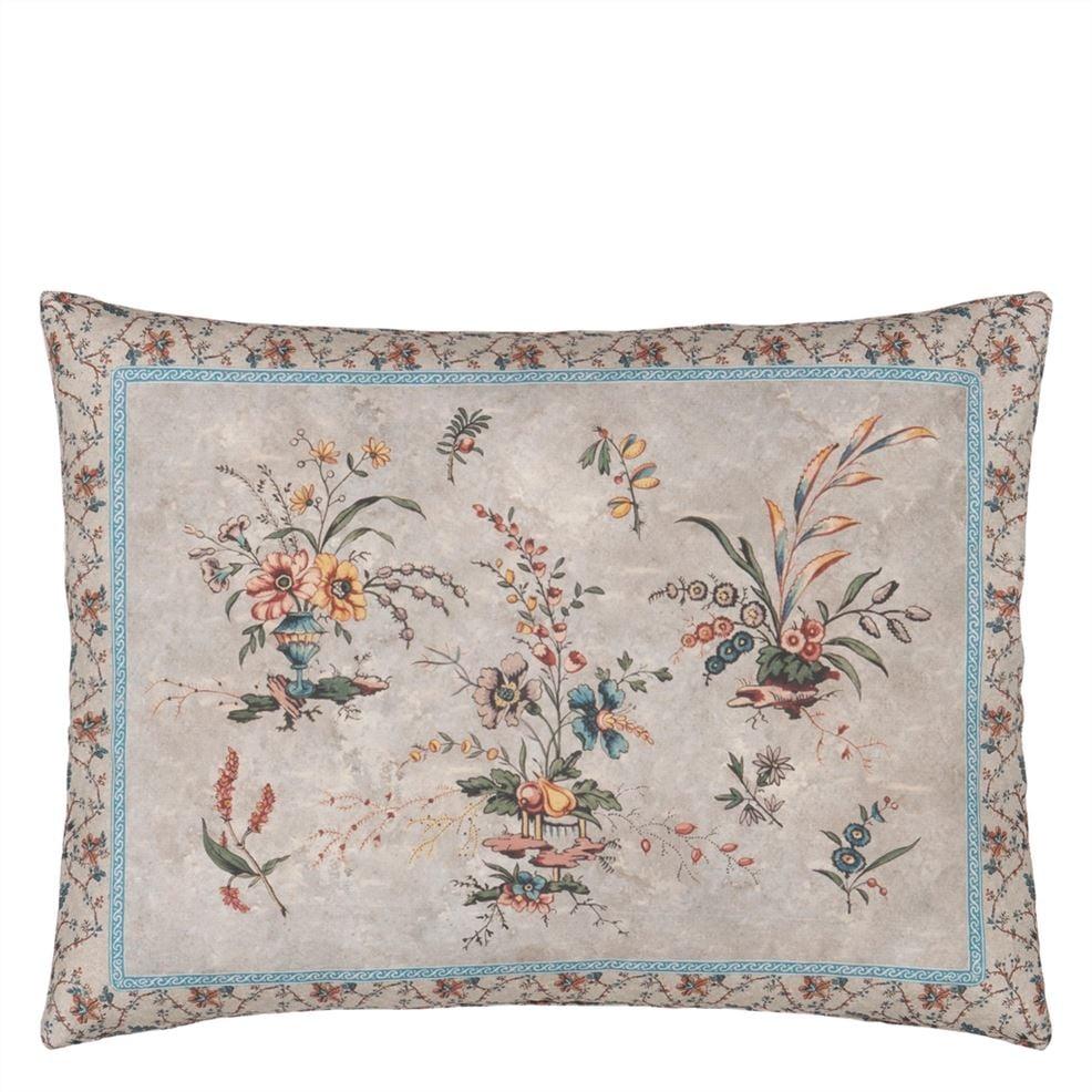 Designers Guild Vintage Floral Linen Decorative Pillow