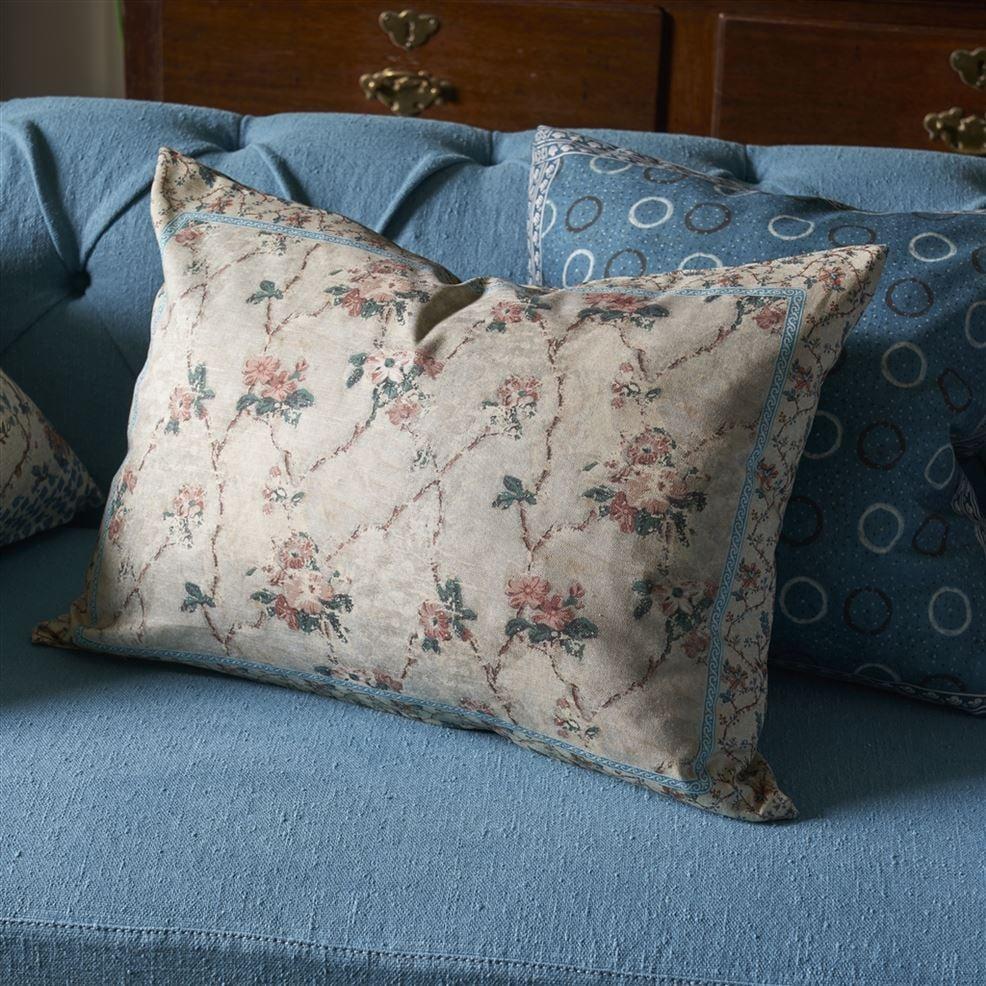 Designers Guild Vintage Floral Linen Decorative Pillow