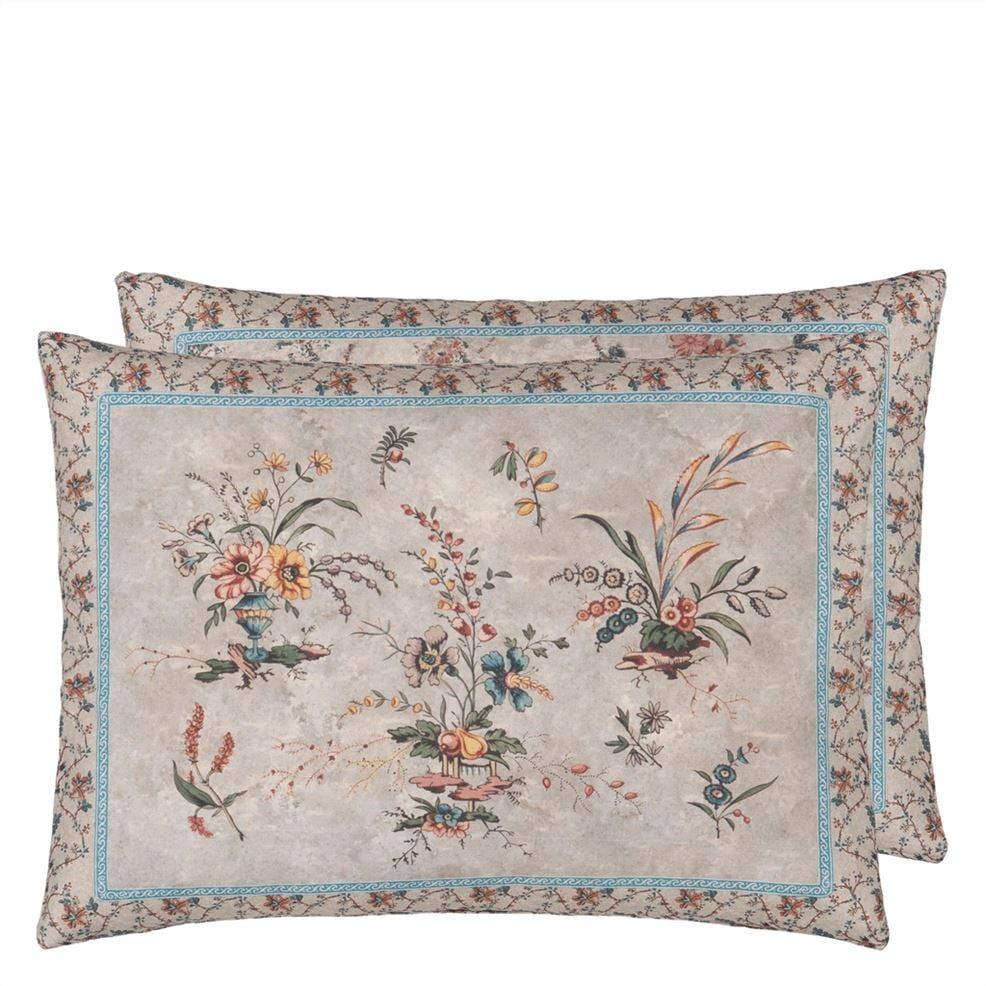 designers guild Vintage Floral Linen Decorative Pillow