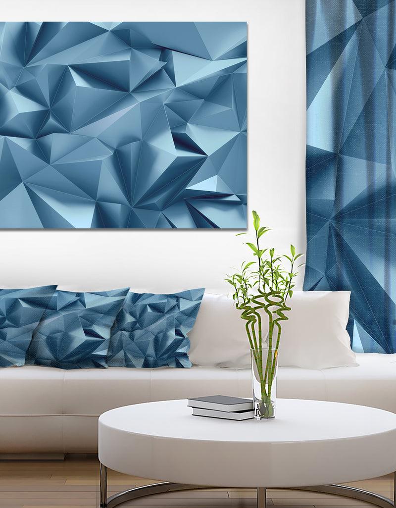 designq 3D Abstract Geometric Background - Abstract Canvas Wall Art