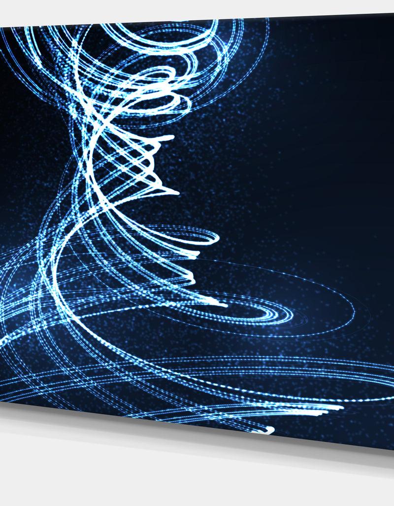 Designq 3D Illuminated Helix Shapes - Abstract Digital Art Canvas Print