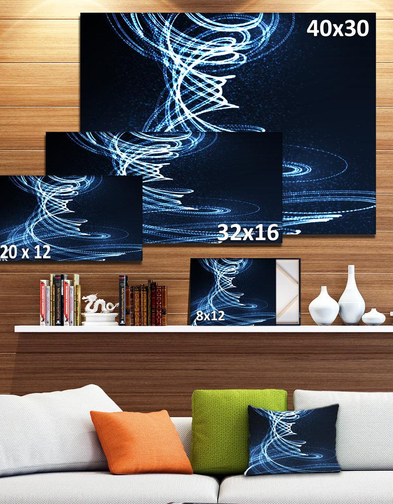 Designq 3D Illuminated Helix Shapes - Abstract Digital Art Canvas Print