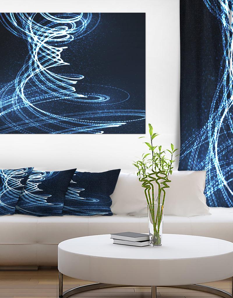 designq 3D Illuminated Helix Shapes - Abstract Digital Art Canvas Print