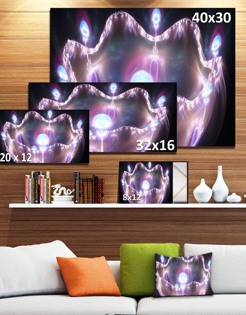Designq 3D Surreal Purple Illustration - Abstract Wall Art On Canvas