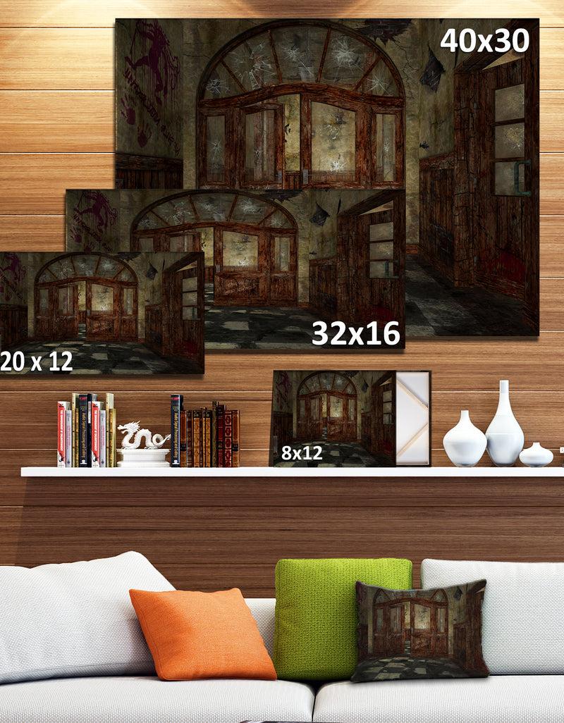 Designq Abandoned Interior - Landscape Painting Canvas Artwork Print