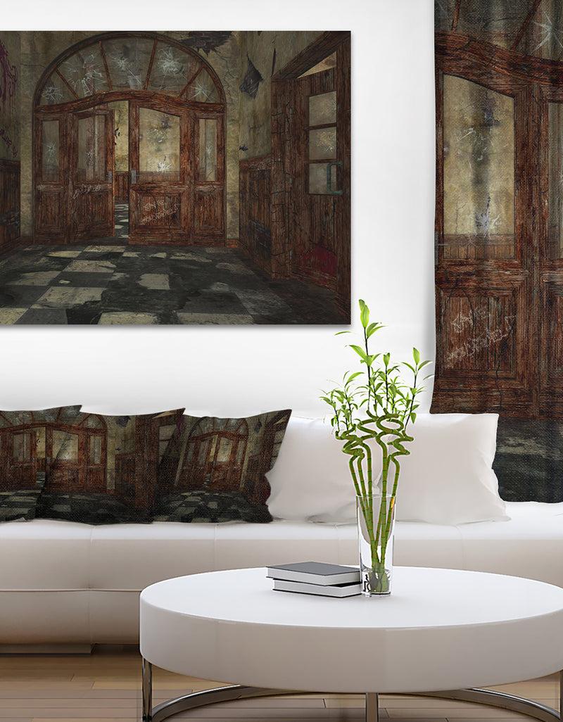 designq Abandoned Interior - Landscape Painting Canvas Artwork Print