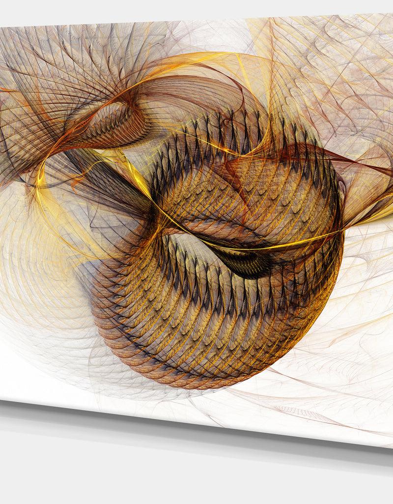 Designq Abstract Brown Spiral Texture'Extra Large Abstract Canvas Art Print