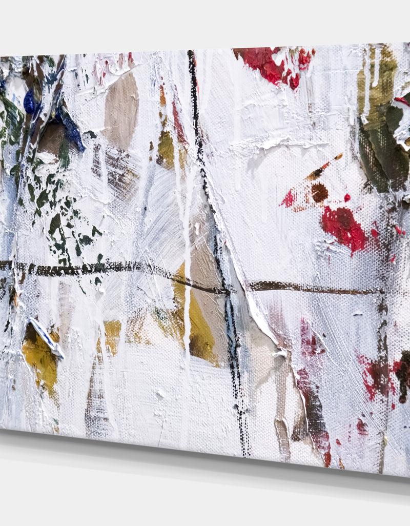 Designq Abstract Brushstrokes Painting - Contemporary Painting Print On Wrapped Canvas