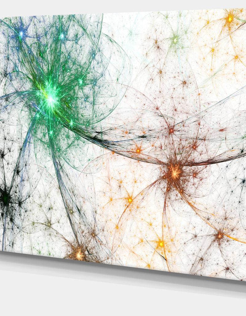 Designq Abstract Colorful Fireworks'Extra Large Abstract Canvas Art Print