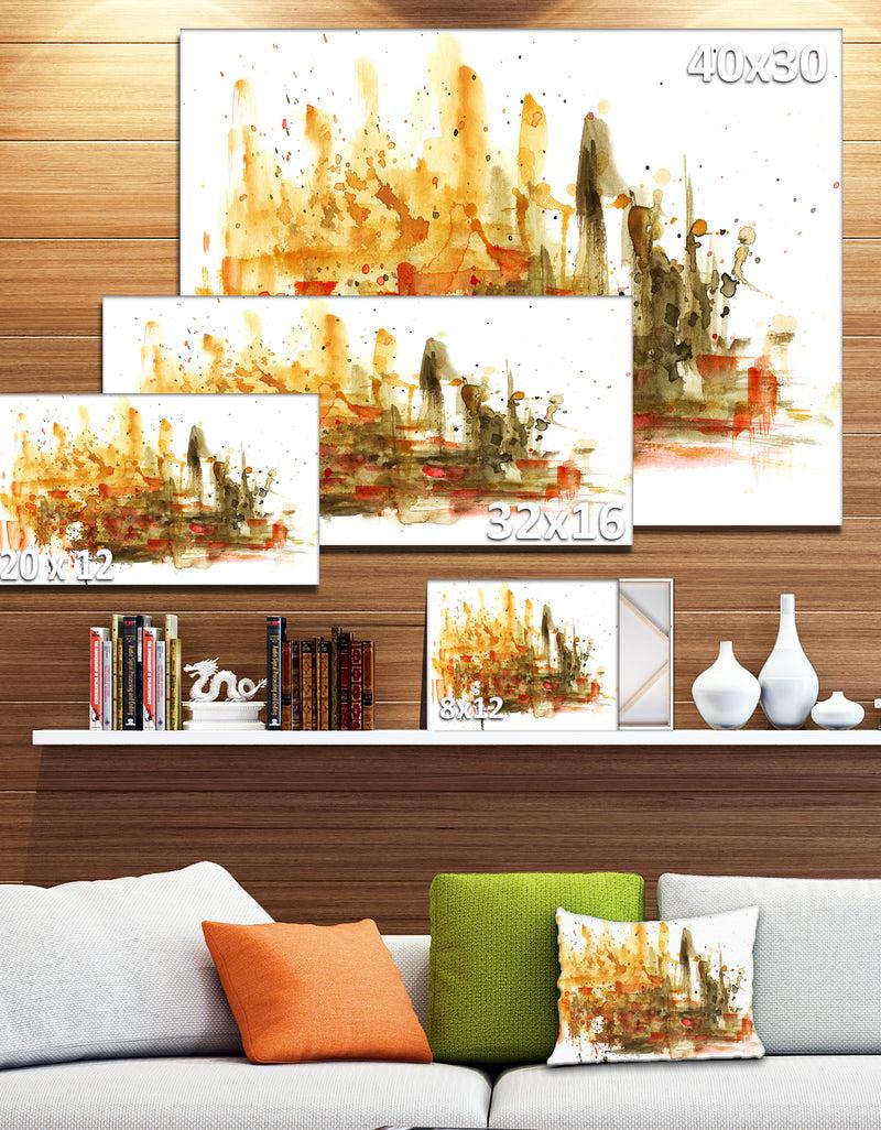 Designq Abstract Composition Art - Abstract Canvas Art Print