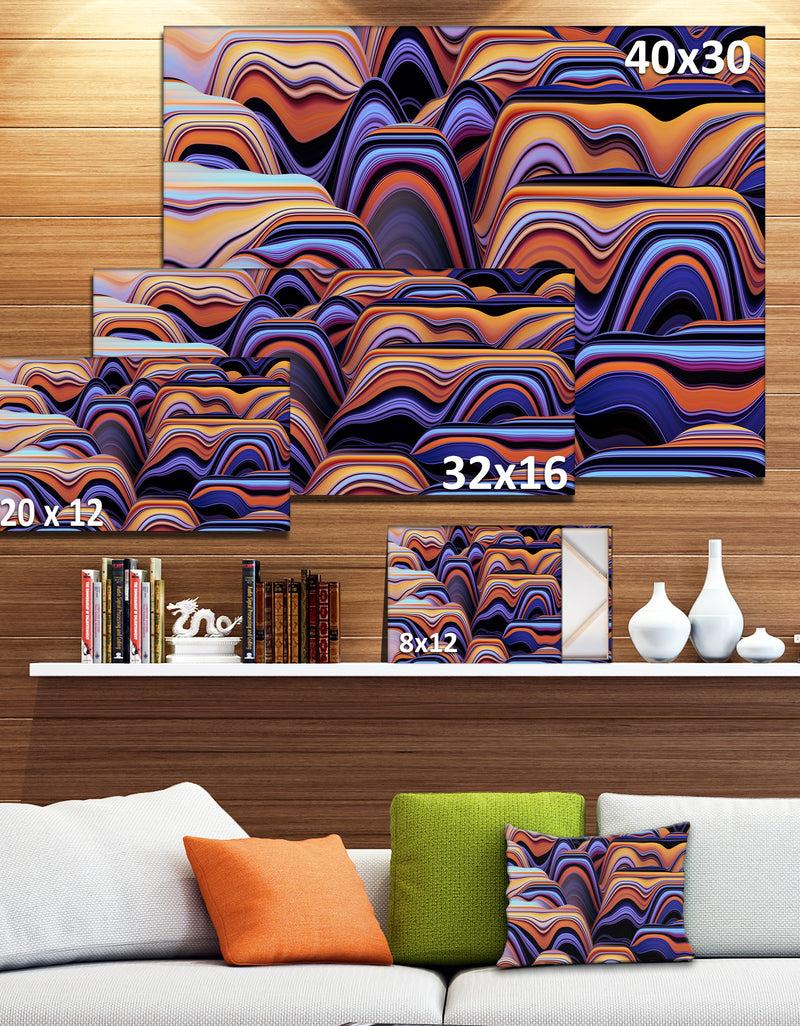 Designq Abstract Mountains 3D Texture - Abstract Artwork On Canvas