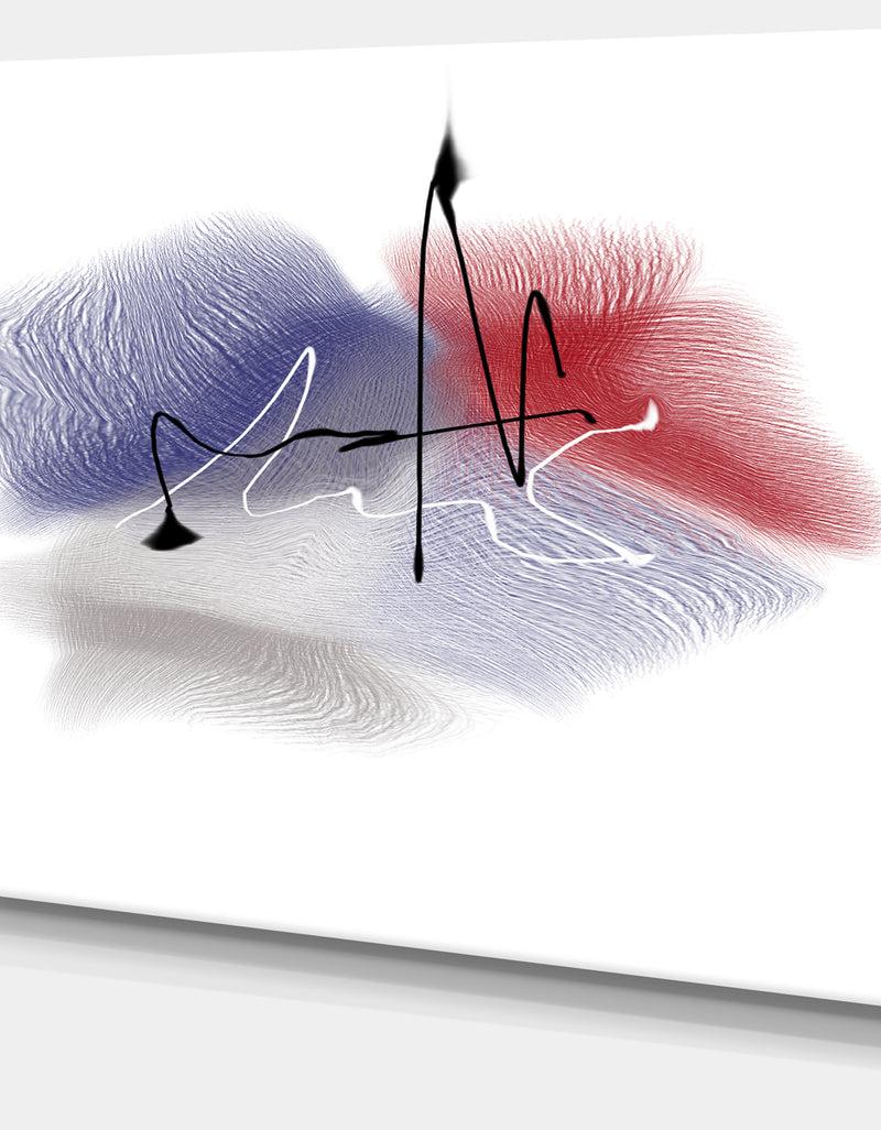 Designq Abstract Multicolor Flowers - Large Animal Canvas Wall Art Print