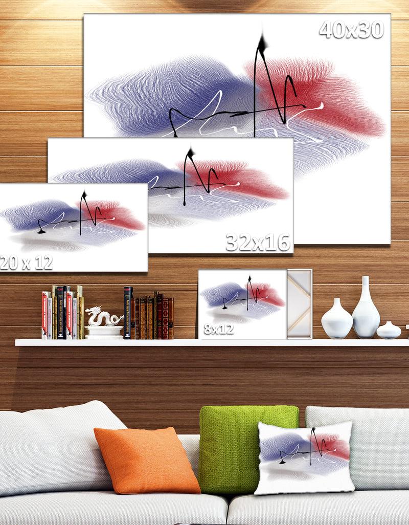 Designq Abstract Multicolor Flowers - Large Animal Canvas Wall Art Print