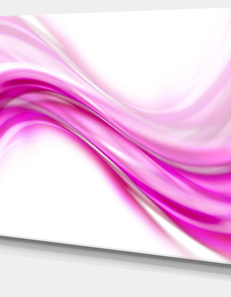 Designq Abstract Pink Downward Waves - Abstract Digital Canvas Print