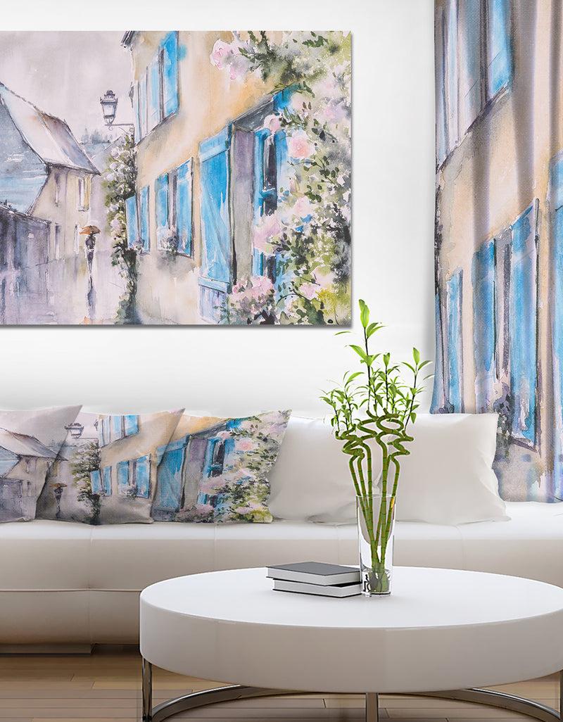 designq Azay le Rideau - Cityscapes Painting Print on Wrapped Canvas