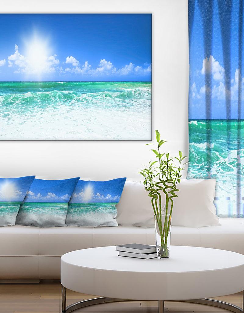 designq Beautiful Blue Beach - Seascape Photography Canvas Print