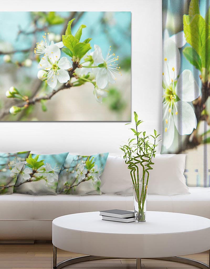 designq Beautiful Cherry Blossom n Spring - Modern Floral Large Canvas Art