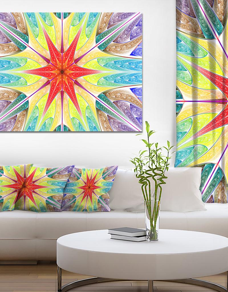 designq Beautiful Colorful Stained Glass - Abstract Wall Art Canvas
