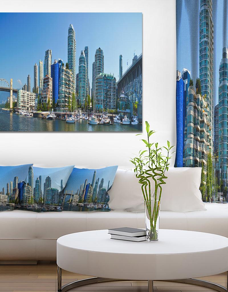 designq Beautiful View of Vancouver - Cityscape Photo Canvas Print
