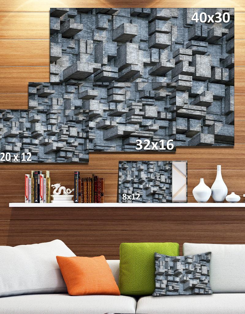 Designq Black Abstract Geometric Background - Abstract Canvas Wall Art