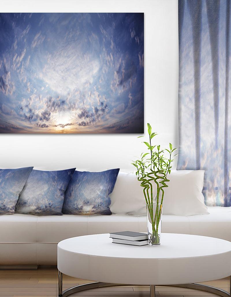designq Blue Celestial Landscape - Photo Canvas Print