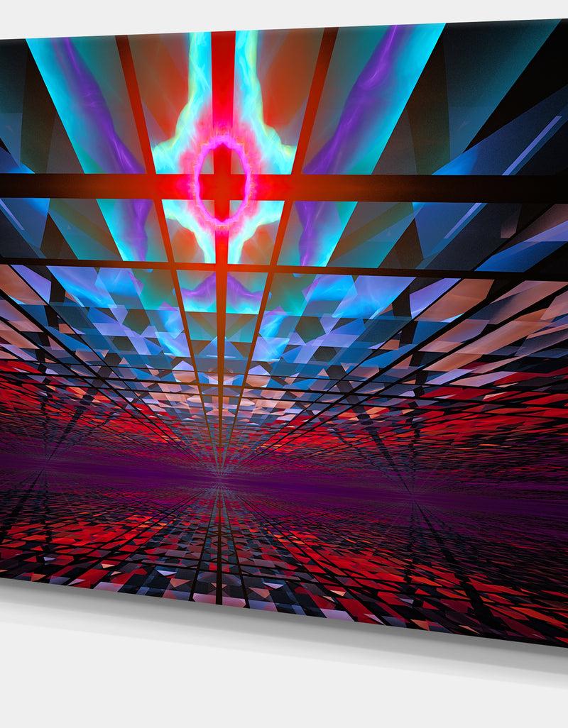 Designq Blue Cosmic Horizons Apocalypse - Abstract Art On Canvas