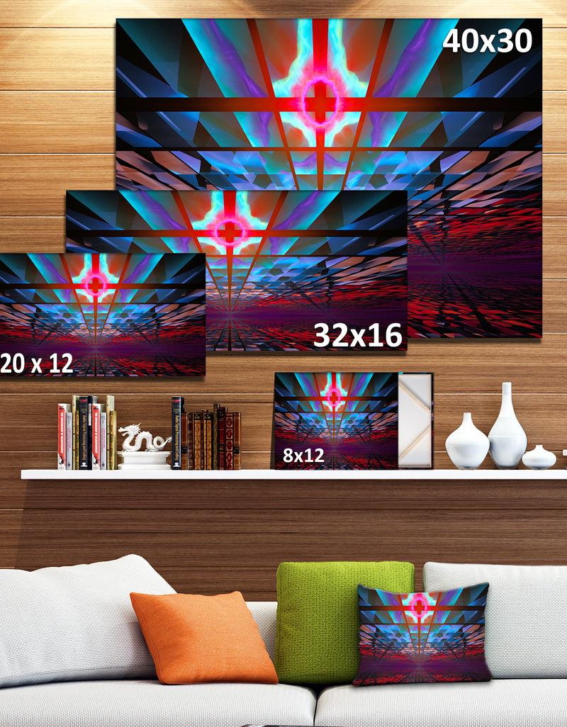 Designq Blue Cosmic Horizons Apocalypse - Abstract Art On Canvas