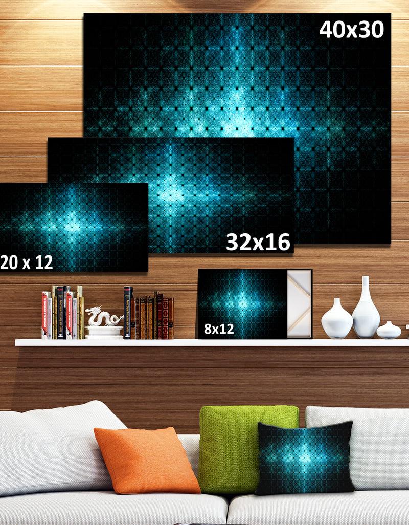 Designq Blue Flash Of Light On Radar'Extra Large Abstract Canvas Art Print