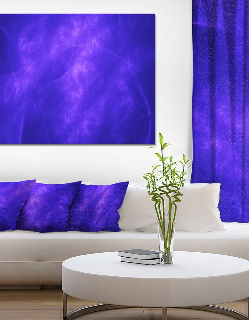 Designq Blue Fractal Abstract Pattern - Extra Large Abstract Art On Canvas